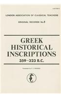 Greek Historical Inscriptions, 359-323 BC