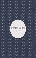 Sketchbook: Cross shapes and line blue cover (8.5 x 11) inches 110 pages, Blank Unlined Paper for Sketching, Drawing, Whiting, Journaling & Doodling