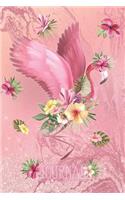 Journal: Pink Flamingo Journal Notebook Decorated Interior