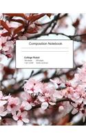 Composition Notebook, College Ruled: Pink Flowers, Floral Design