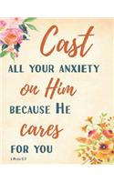 2020-2022 Three Year Monthly Planner With Bible Verses On Each Page - Cast All Your Anxiety On Him