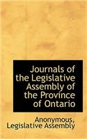 Journals of the Legislative Assembly of the Province of Ontario