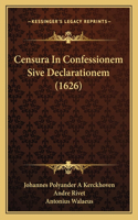 Censura In Confessionem Sive Declarationem (1626)