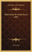 Observations On Tarsius Fuscus (1897)