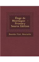 Eloge de Montaigne