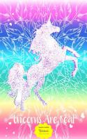 Graph Paper Notebook - Square Grid Journal - Unicorns Are Real: Rainbow, Extra Large 8.5 X 11, 110 Pages, Soft Cover