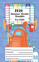 2020 Planner Weekly Monthly For kids