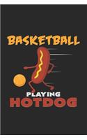 Basketball playing hotdog: 6x9 Hotdog - blank with numbers paper - notebook - notes
