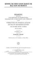 Renewing the United Nations mandate for Iraq: plans and prospects