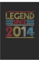 Legend Since 2014: Graph Paper Notebook (6" x 9" - 120 pages) Birthday Themed Notebook for Daily Journal, Diary, and Gift