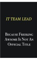 IT team lead because freeking awsome is not an official title: Writing careers journals and notebook. A way towards enhancement