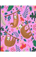 Diary 2020: Pink Sloth 2020 Diary, A Day To A Page Sloth Planner For The Year With To Do List, Cute Sloth 2020 Planner
