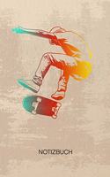 NOTIZBUCH A5 Dotted: Skateboard Liebhaber Notizheft GEPUNKTET 120 Seiten - Skateboardfahrer Notizblock Skater Tricks Skizzenbuch - Rollbrett Geschenk für Skateboarder Sk