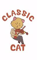 Violin Music Cat Notebook: Graph Paper Journal 6x9 - 120 Pages