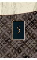 Monogram 5 Notebook: (Luxury One 150 Lined)
