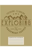 Trekking Climbing Exploring Equipment Supply Composition Notebook