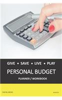 Give Save Live Play Personal Budget Planner Workbook