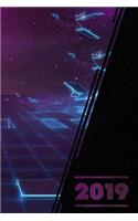 2019: Digital Gaming Tron Design Daily Weekly & Monthly Planner ( Organizer / Calendar / Diary )