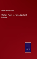 The Para Papers on France, Egypt and Ethiopia