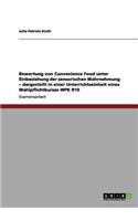 Bewertung von Convenience Food unter Einbeziehung der sensorischen Wahrnehmung - dargestellt in einer Unterrichtseinheit eines Wahlpflichtkurses WPK R10