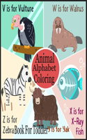 Animal Alphabet Coloring Book For Toddler