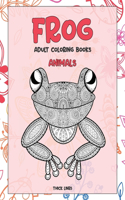 Adult Coloring Books Thick Lines - Animals - Frog