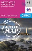 Newcastle Upon Tyne, Durham & Sunderland: (088 OS Landranger Active Map)
