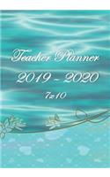 Teacher Planner 2019 - 2020 - 7 X 10: Weekly Lesson Planner - August to July, Set Yearly Goals - Monthly Goals and Weekly Goals. Assess Progress - Hearts of Teal