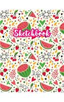 Sketchbook: Cute Drawing Note Pad and Sketch Book for Kids, Girls and Adult - Large 8.5 x 11 Matte Cover with White Interior (Perfect for Sketching, Coloring, W
