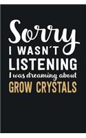 I was Dreaming about Grow Crystals: Blank Lined Notebook 6 x 9 Inch 100 Pages