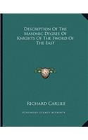 Description of the Masonic Degree of Knights of the Sword of the East