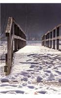 A Snow-Covered Wooden Bridge Journal: 150 Page Lined Notebook/Diary