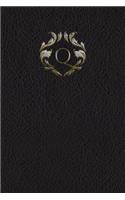 Monogram "Q" Notebook: (17 Monogram Black 150 Lined)