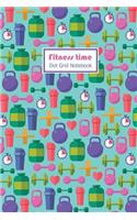 Fitness Time Dot Grid Notebook