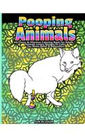 Pooping Animals: A Funny & Hilarious Coloring Book For Adults: Animals Lovers Designs To Color For Stress Relief & Relaxation