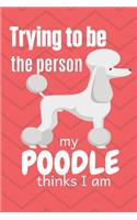 Trying to be the person my Poodle thinks I am