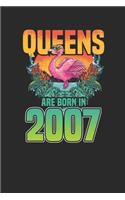 Queens Are Born In 2007: Small Lined Notebook - Birthday Gift or Anniversary Gift Idea