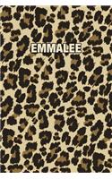 Emmalee: Personalized Notebook - Leopard Print (Animal Pattern). Blank College Ruled (Lined) Journal for Notes, Journaling, Diary Writing. Wildlife Theme Des