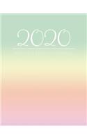 2020 Weekly & Monthly Planner: 1 Jan - 31 Dec 2020 Weekly & Monthly Calendar (Priorities, Goals List) - Year Planner Daily Organizer Plan & Agenda Schedule Logbook
