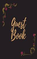 Guest Book - Gold Frame #21 For any occasion Light Green Color Pages 8.5 x 8.5 Inches 84 pages