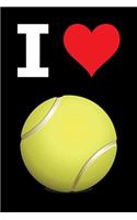 Blank Notebook - 100 Pages - I Love Tennis