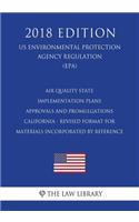 Air Quality State Implementation Plans - Approvals and Promulgations - California - Revised Format for Materials Incorporated by Reference (US Environmental Protection Agency Regulation) (EPA) (2018 Edition)