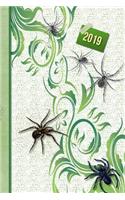 Spider 2019 Planner Diary: 12 Months & Week to Two Page Planner 140 Pages 6?x 9? with Contacts - Password - Birthday Lists & Notes