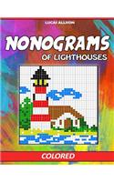 Nonograms of Lighthouses: Colored Griddlers- Exclusive and High-Quality Japanese Nonograms - Hanjie Griddlers Nonograms