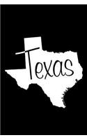 Texas - Black Lined Notebook with Margins