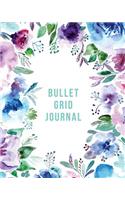 Bullet Grid Journal: Watercolor Floral, 150 Dot Grid Pages, 8"x10"(Professionaly Designed Bullet Dot Grid Journal, Notebook and Diary for Sketching, Notes, Planning, I)