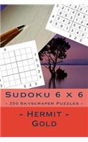 Sudoku 6 X 6 - 250 Skyscraper Puzzles - Hermit - Gold