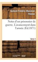 Notes d'Un Prisonnier de Guerre: 4ème Série. l'Avancement Dans l'Armée