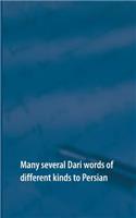 Many Several Dari Words of Different Kinds to Persian