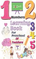 Numbers Learning Book For Preschool Of Toddlers Ages 2+